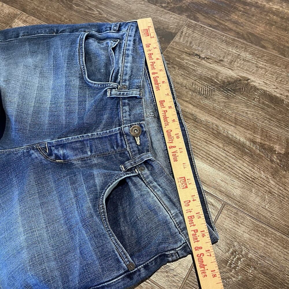 Hudson Jeans Men's Size 34 Blue Denim Byron Straight Leg Distressed 5-Pockets - Picture 12 of 14